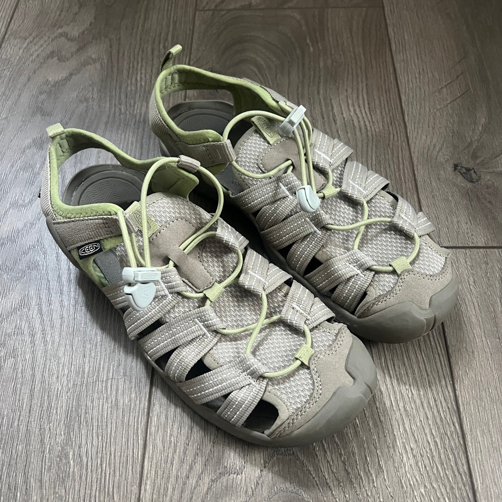 Keen Whisper Waterproof Sport Sandals Taupe Sage Green Womens 9.5 1027207